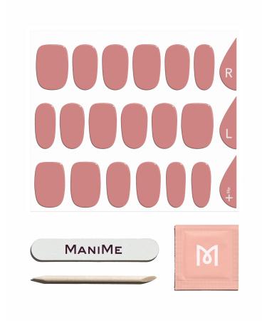 MANIME Gel Nail Wraps (Slip) | Fully Cured Gel Polish Nail Strips | Long Lasting At-Home Salon-Quality Manicure | No UV Lamp Required | 18pc Set  Includes Nail File  Prep Pad  Mani Stick