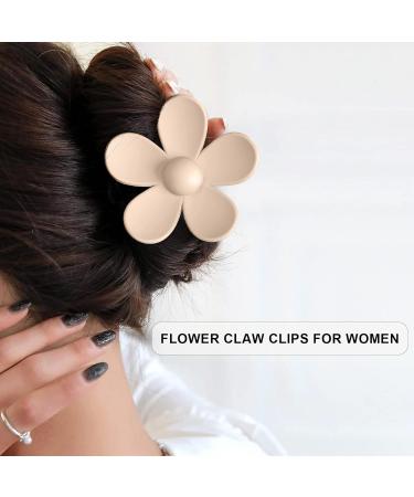 6 Pcs Butterfly Flower Heart Hair Claw Clips - Non-Slip Matte Large Clips for Thick & Thin Hair - Light Coffee/Light Brown - Buy Online on GoSupps.com