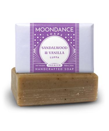 Sandalwood Vanilla Soap - Handmade Soap for Softer Skin with Cocoa Butter  Shea Butter  Sweet Almond  Fragrance and Essential Oils by MoonDance Soaps (One Bar  4 oz)