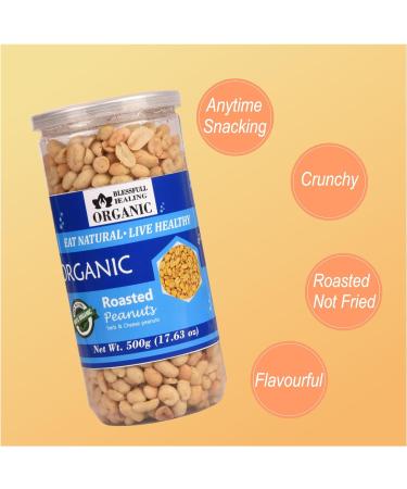 Blessfull Healing Organic Natural Vegan Herb & Cheese Roasted Peanuts Crunchy Healthy Snacks 500 Gram - Buy Online on GoSupps.com