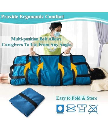 Turning Moving Bedridden Bed Slide Sheet Position Pads Elderly Slide Sheet Bedridden Patient Sliding Cloth with Handles Reusable &Washable - Buy Online on GoSupps.com