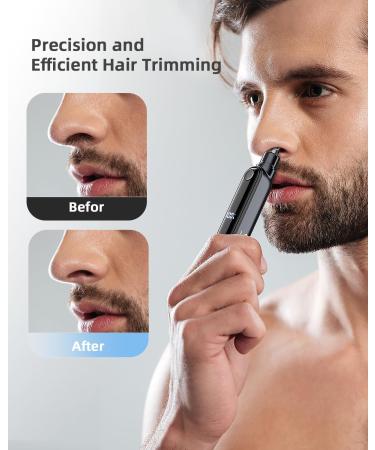 Rechargeable Ear and Nose Hair Trimmer for Men & Women | Professional Eyebrow Trimmer with Digital Display 9000 RPM Motor & Dual-Edge Blades - Efficient Grooming in Grey - Buy Online on GoSupps.com