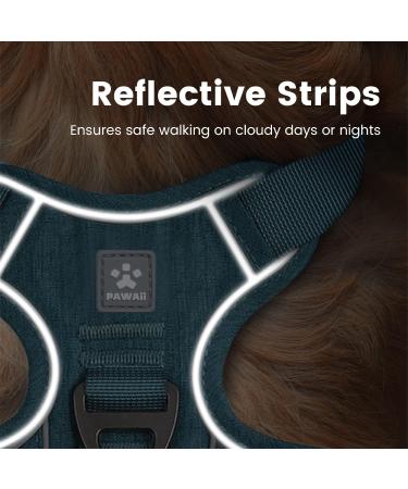 Buy Pawaii XL Dog Harness - Anti-Pull Reflective & Adjustable Breathable Harness for Large Dogs | Teal Green (81cm-96cm) - Buy Online on GoSupps.com