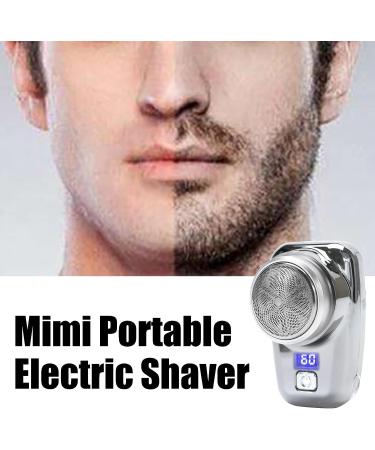 2023 Mini-Shave Portable Foil Shaver - Pocket Size Electric Razor for Men | USB Rechargeable & Washable | Perfect for Travel | Ideal Gift for Boyfriend, Father & Father-in-Law | Silvery - Buy Online on GoSupps.com