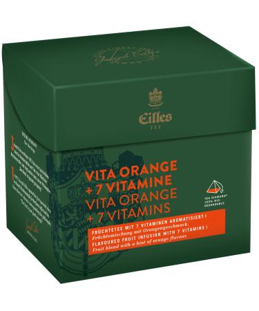 Tea Diamonds VITA ORANGE + 7 VITAMINS by Eilles box of 20 80 g (pack of 20)