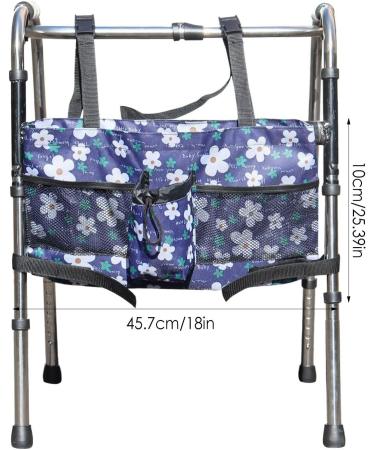 Walker Bag - Water Resistant Pouch Basket with 5 Pockets for Rollator and Folding Walker Wheelchairs Bariatric Walkers Blue - Buy Online on GoSupps.com