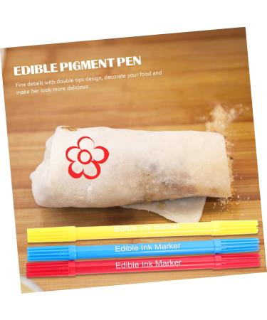 OFFSCH 3pcs Baking Pen Baking Coloring Tool Edible Color Markers Edible Markers for Edible Pens Plastic - Buy Online on GoSupps.com