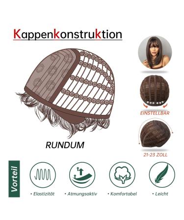 Shop Shoulder Length Brown Wigs for Women | Glueless Synthetic Dark Brown Wigs for Daily Use - Buy Online on GoSupps.com