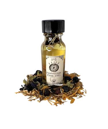 Protection from Evil Oil - Barrier to Negative Influences Ward off Unwanted Energies Sacred Space Resilience Spells Conjure Rituals - Handmade with Essential Oils & Herbs- Wicca Pagan Hoodoo Magick