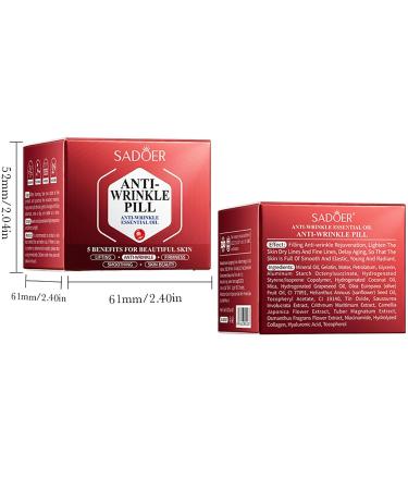 SADOER Anti-Wrinkle Pill & Serum | Youthful Skin Anti-Aging Essential Oil | Firmness Lifting & Delicate Skin Care - Buy Online on GoSupps.com