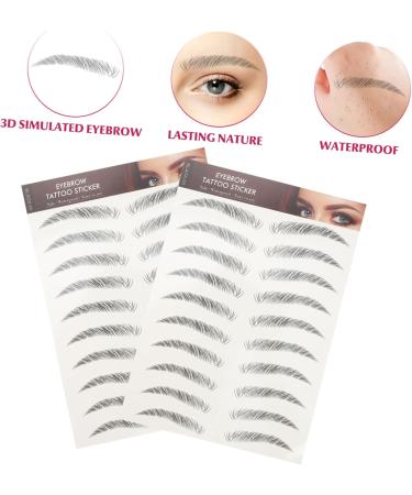 Mipcase 36 Pcs Eyebrow Stickers Waterproof Makeup Eyebrows Temporary Brow Tattoos Black Eyebrow Pretty 4d - Buy Online on GoSupps.com