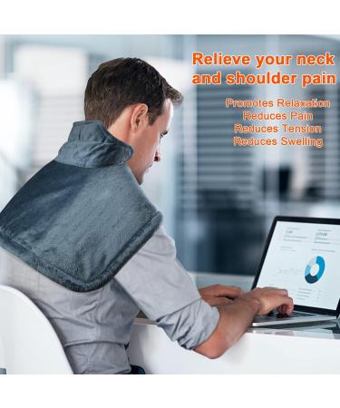 Flyish Direct Heating Cushion for Shoulders & Neck | 6 Heat Settings Auto Shut-Off | 58x42cm Blue - Best International Shipping - Buy Online on GoSupps.com