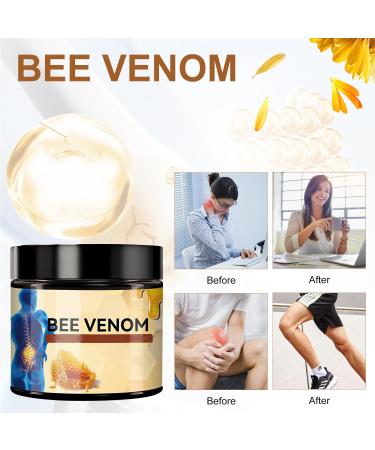 2Pcs Bee Venom Moisturizing Cream Professional Bee Venom Cream Bee Venom Ointment Natural Formula Fast-Absorbing Lightweight Skin Care Cream for Daily Body Massage -60g - Buy Online on GoSupps.com