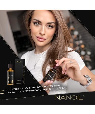 Nanoil Castor Oil 50ml - Pure Organic Cold-Pressed Castor Oil for Hair Body & Face Care - Natural Health Solution - Buy Online on GoSupps.com