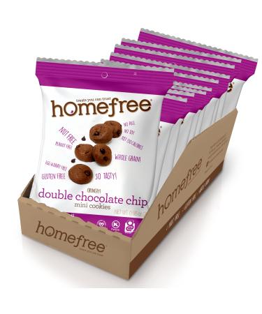 Homefree Treats You Can Trust Gluten Free Mini Cookies, Single Serve, Double Chocolate Chip, 0.95 Ounce (Pack of 10)