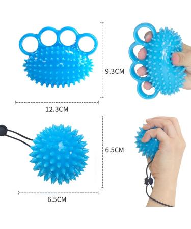 Vueinrg Hand Trainer Set - Finger Massage Ball for Therapy Stress Relief & Osteoarthritis - Soft Rubber Igelball for Finger Training - Buy Online on GoSupps.com