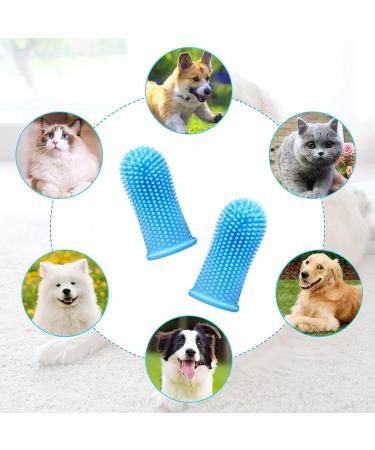 Cat Toothbrush for Cats & Puppies - Finger Toothbrush in Blue & Pink - Essential Pet Care - Buy Online on GoSupps.com