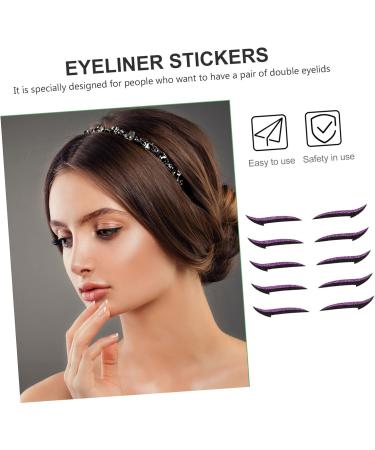 Didiseaon 40 Pairs Eyeliner Glitter Stickers Stiker Adhesive Stickers Adhesive Tape Plastic Double Eyelid - Buy Online on GoSupps.com