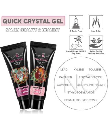 Poly Nail Gel Kit - 8 Colors Builder Gel All-in-one Set by Finger Queen Kit 01 - Buy Online on GoSupps.com