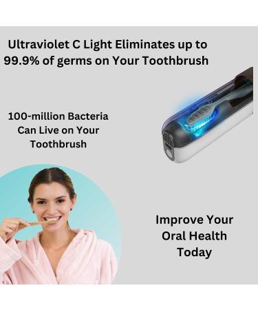 Front Arch UV Toothbrush Sanitizer and Holder - Portable Toothbrush Cleaner Sterilizer with UV Light - Buy Online on GoSupps.com