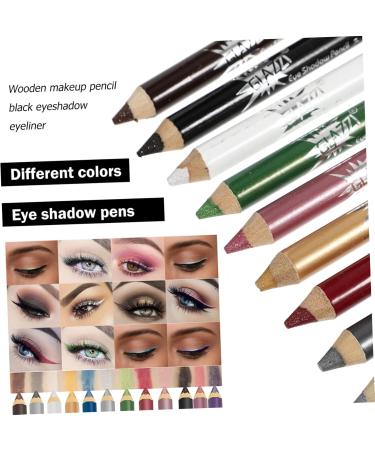 MUSISALY 12pcs Pearlescent Eyeshadow Pencil Eyebrow Pencil Makeup Liner Pencil Makeup Eyeliner Wood - Buy Online on GoSupps.com