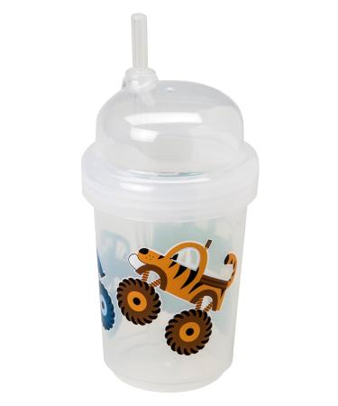 nuspin kids 8 oz Zoomi Straw Sippy Cup  Monster Trucks Style