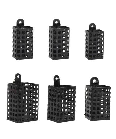 Anseom 6 pieces of feeding basket fishing metal forage basket fishing with weights and vertebrae snap lead -free fishing feeder basket 10g 20g 40g 50g 60g