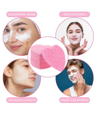 60 Pink Reusable Facial Sponges - Deep Cleaning & Makeup Remover - Natural Compressed Sponges for All Skin Types - Buy Online on GoSupps.com