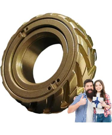 Shop Tire Profile Spinner Ring | Rotating Mechanical Jewelry for All Ages - Stainless Steel Gold - Buy Online on GoSupps.com