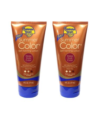 (Pack of 2) Banana Boat Summer Color Self - Tanning Lotion 6 fl oz each