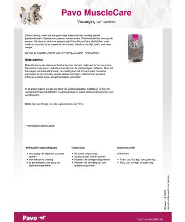 Pavo MuscleCare - 3 kg - Buy Online on GoSupps.com