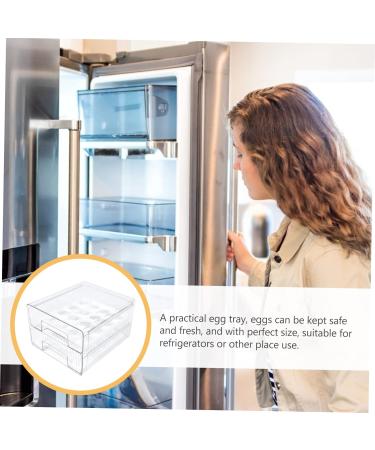Zerodeko Egg Cartons Layers Organizer Double -layer Tray For Storage Bin Refrigerator Carton Holder Egg Fruit re-usable Egg Tray - Buy Online on GoSupps.com