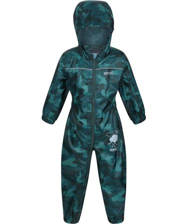 Regatta Kids Puddle Iv All-in-One Suit - Deep Pine Camo | Sizes 36-48 - Buy Online on GoSupps.com