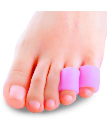 Povihome Toe Protectors  Toe Sleeves Silicone Small Gel Corn Protectors for Runners Blisters Shoes Heels Sandal Purple Pinky Toe Pain Relief 5 Pairs Purple (2 Pairs of Thick + 3 Pairs of Thin) - Buy Online on GoSupps.com