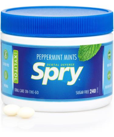 Spry Pastilles la Menthe Poivr e au Xylitol Sans Sucre Favorisent la Sant Buccale Stimulent la Salivation Contre la Mauvaise Haleine Sans OGM Sans Gluten 240 Count (Pack of 1) Peppermint 240 Count (Pack of 1) - Buy Online on GoSupps.com