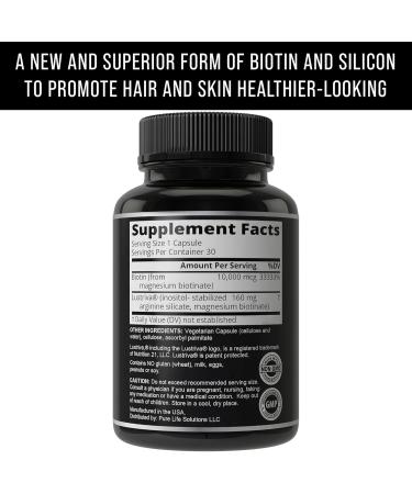Lustriva Hair Growth Supplement - Clinically Proven in A Double-Blind Study for Hair Growth and Skin. for Both Women and Men. Enhanced with Biotin 10000mcg for Max Results - Buy Online on GoSupps.com
