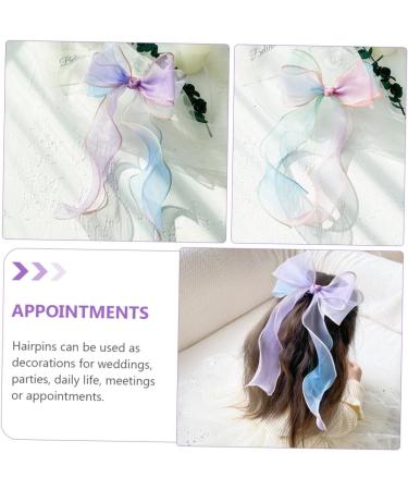 Beavorty 1pc streamer hairpin double hair bows big hair bows girl hair bows Women Barrettes hair clips for bows girls hair snap clip baby decor Girl Hair Clip child Fashion Hair ring fabric - Buy Online on GoSupps.com
