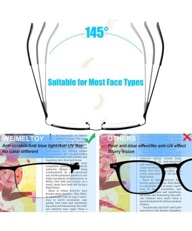 3 Pack Blue Light Blocking Reading Glasses for Men - Stylish Half Frame Metal Readers Lightweight Anti Eyestrain Eyewear (Black Grey Brown - 1.25x - Buy Online on GoSupps.com