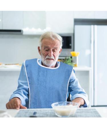 Bibs for Adults Adult Bibs for Eating 5PCS Absorbent Large Adult Bibs for Elderly Women Men Terry Cloth Bibs with Loop Closure Clothing Protectors - Buy Online on GoSupps.com