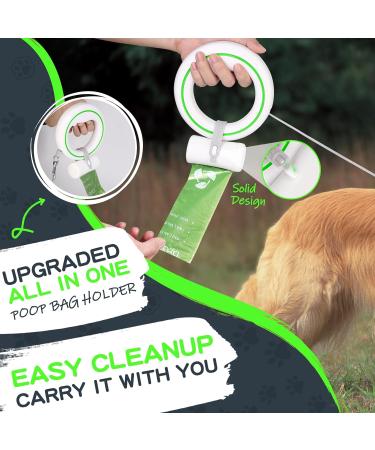 Moestar 360 Tangle-Free Dog Leash | 3M/10FT with Poop Bag Holder for Small & Medium Dogs (Green) - International Shipping Available - Buy Online on GoSupps.com