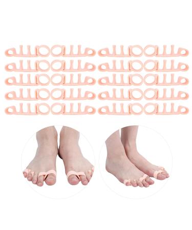 10 Pairs Unisex Brightening Toe Separator for Hallux Valgus & Hammer Toe - Corrector Tool - Buy Online on GoSupps.com