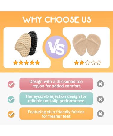 Buy Metatarsal Pads for Women - Ball of Foot Cushions Heel Inserts & Comfort Pads (2 Pairs) - Anti-Slip Invisible Design in Beige - Perfect for High Heels - Buy Online on GoSupps.com