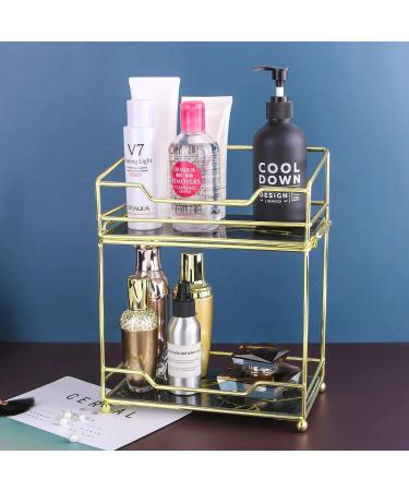 Z PLINRISE 2 Tier Makeup Organizer Shelf - Vanity Tray for Perfumes, Makeups, Toiletries & Skincare - Cosmetic Storage Rack for Dresser & Countertop - Buy Online on GoSupps.com