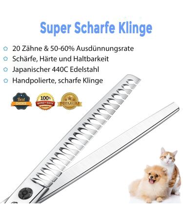 Purple Dragon 7 Chunker Scissors for Dogs | Japanese 440C Stainless Steel | Right-Handed Dog Hair Scissors for Groomers & Beginners - Buy Online on GoSupps.com