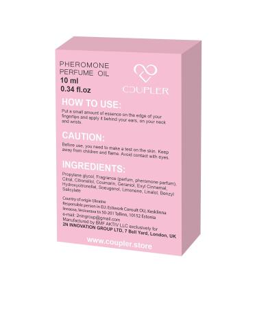 COUPLER Pheromone Oil for Women -Pheromone Perfume for Her-Female Pheromonas-Feromonas Concentradas para Mujer -Excellent Gift Idea 10ml Oriental 0.34 Fl Oz (Pack of 1) - Buy Online on GoSupps.com