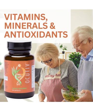 Youngevity Ocutiv - Eye Vitamin & Mineral Supplement - Contains Vitamin A C E Zinc Bilberry Lutein Lycopene Zeaxanthin Astaxanthin - 30 Capsules 30 Count (Pack of 1) - Buy Online on GoSupps.com