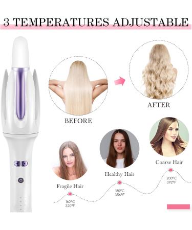 Automatic Hair Curler Wand - 3 Temps Fast Heating Auto Shut-Off | Best International Shipping - Buy Online on GoSupps.com