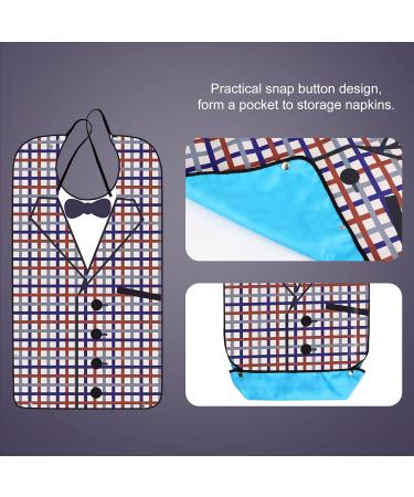 AIEX Adult Bibs - Waterproof Floral Print, Washable & Reusable Clothing Protectors | Suitable for Eating - Style 02 - Buy Online on GoSupps.com