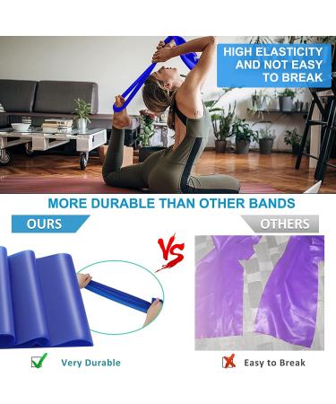 Resistance Bands Set - 5 Progressive Non-Latex Exercise Bands for Physical Therapy & Workout, 59 Inch Yoga Strap for Upper & Lower Body, Home Rehab Equipment - 5 to 25LBS - Buy Online on GoSupps.com