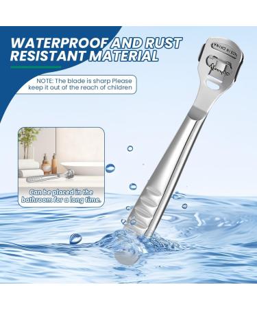 Folklyzo 52 Pieces Foot Shaver Callus Remover Callus Shaver Pedicure Tools Foot Care Hard Skin Remover for Hand Feet with 50 Blades 1 Stainless Steel Callus Shaver and 1 Foot File (Stainless Steel) - Buy Online on GoSupps.com